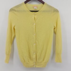 J.Crew Cashmere Yellow Cardigan Size XS